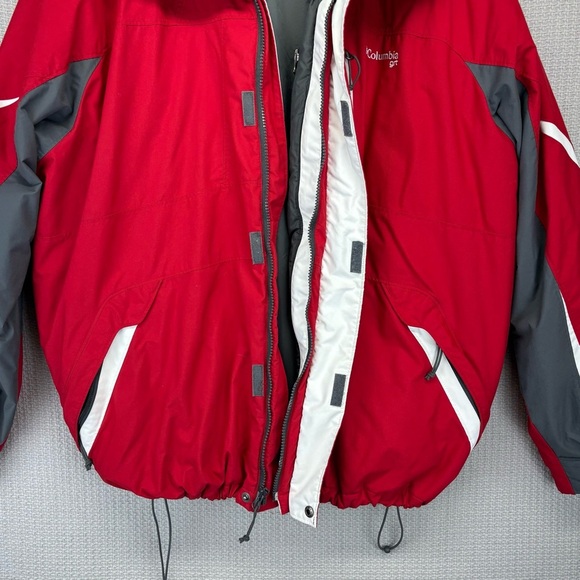 Columbia Jacket Mens XL Red Waterproof Interchange Hooded Winter Coat Outdoors - Picture 4 of 11